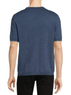 Bruno Magli Loungewear, Sleepwear & Robes|Classic Fit Merino Wool Tipped T Shirt