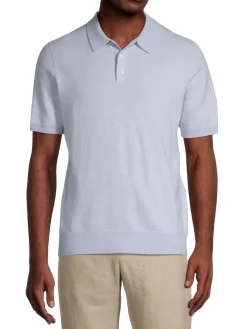 Vince Cashmere|Classic Wool & Cashmere Birdeye Polo