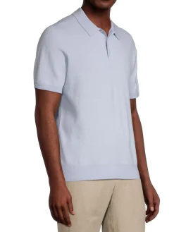 Vince Cashmere|Classic Wool & Cashmere Birdeye Polo