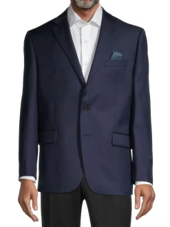 Lauren Ralph Lauren Blazers & Sportcoats|Classic-Fit Wool-Blend Suit Separates Blazer Navy