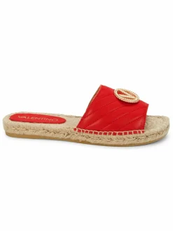 Valentino by Mario Valentino Clavel Leather Espadrille Sandals