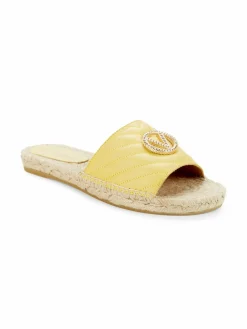 Valentino by Mario Valentino Clavel Quilted Espadrille Flat Sandals