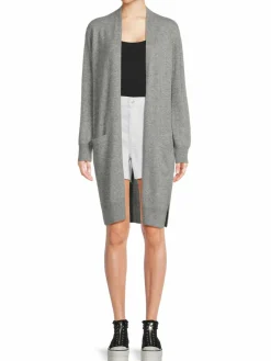 Women Amicale Collarless Cashmere Duster Cardigan