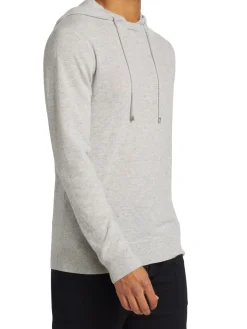 Saks Fifth Avenue Cashmere|Collection Lightweight Cashmere Hoodie Oyster