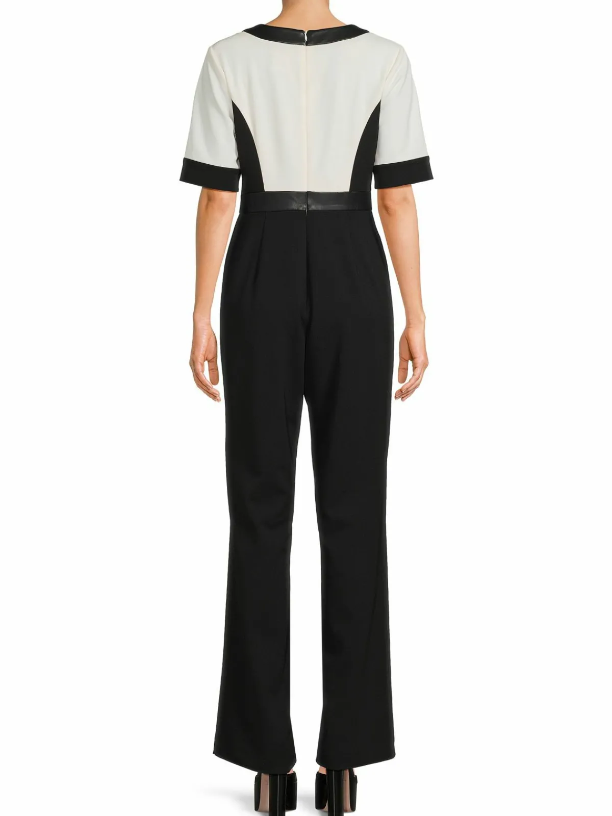 Women Focus by Shani Colorblock Splitneck Jumpsuit