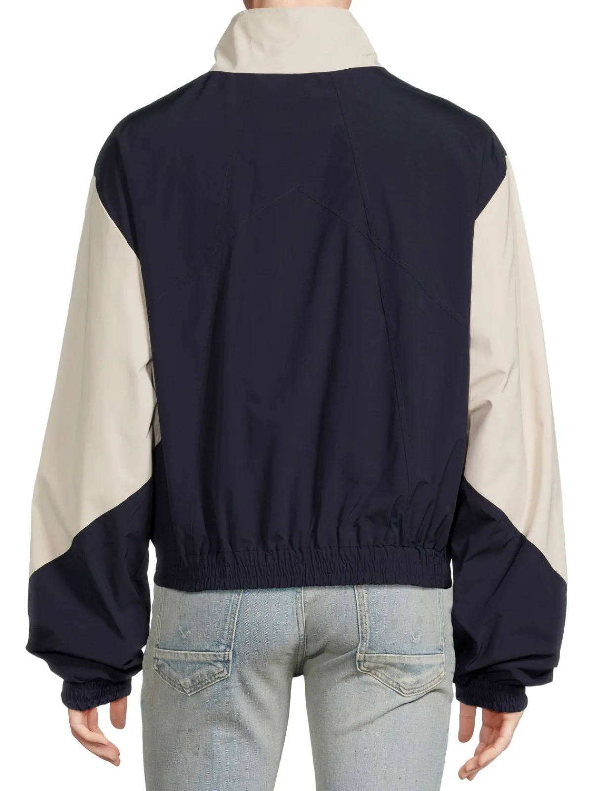 R H U D E Coats & Jackets|Colorblocked Logo Jacket Navy