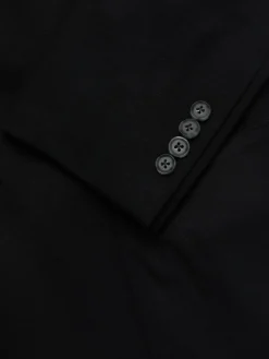 Samuelsohn Blazers & Sportcoats|Contemporary Fit Solid Wool Sportcoat Black