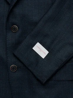 Samuelsohn Blazers & Sportcoats|Contemporary Fit Textured Wool Jacket Blue