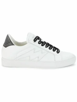 Zadig & Voltaire Contrast Lace Leather Sneakers