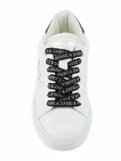 Zadig & Voltaire Contrast Lace Leather Sneakers