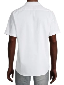 TailorByrd Casual Button-Down Shirts|Contrast Short-Sleeve Button-Down Shirt