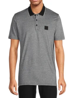 BOSS Polos|Contrast Tipped Polo Black