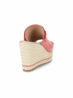 Karl Lagerfeld Paris Corissa Leather Wedge Espadrilles