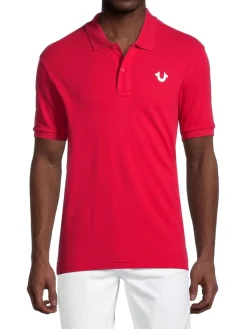 True Religion Polos|Cotton Logo Polo