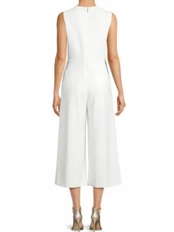 Women Karl Lagerfeld Paris Crepe Cropped Jumpsuit