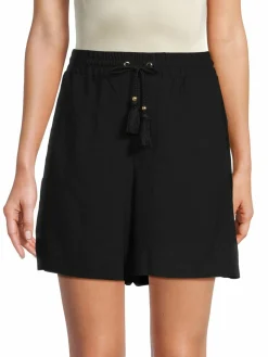 Women H Halston Crinkle Drawstring Shorts