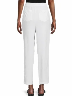 Women H Halston Crinkle Straight Leg Pants