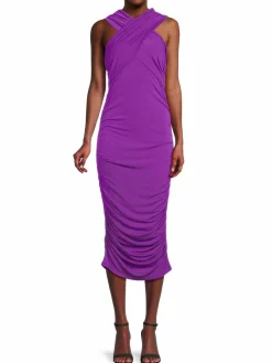 Women Renee C. Crisscross Ruched Midi Dress