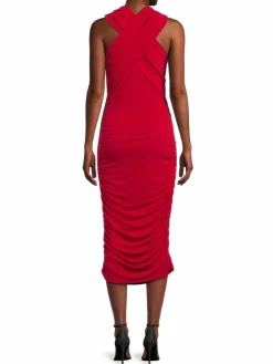 Women Renee C. Crisscross Ruched Midi Dress