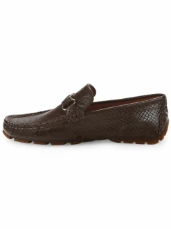 Donald J Pliner Croc Embossed Leather Loafers
