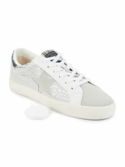 Vintage Havana Croco-Embossed Superstar Leather Sneakers