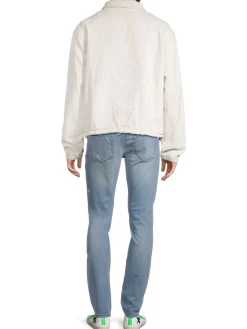 Hudson Jeans Coats & Jackets|Crop Coach Jacket Sand Strip