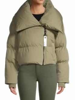 Women Avec Les Filles Cropped Puffer Jacket