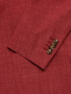 Luciano Barbera Blazers & Sportcoats|Crosshatched Wool Blend Sportcoat Red