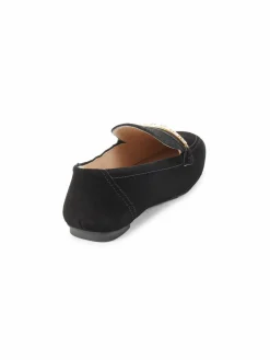 Stuart Weitzman Crystal Deco Suede Loafers