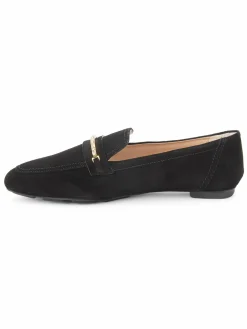 Stuart Weitzman Crystal Deco Suede Loafers