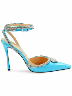 Mach & Mach Crystal Embellished Stiletto Pumps