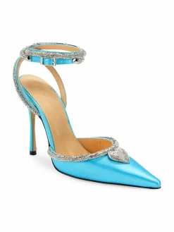 Mach & Mach Crystal Embellished Stiletto Pumps