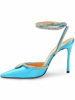 Mach & Mach Crystal Embellished Stiletto Pumps