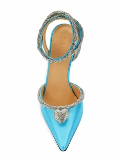 Mach & Mach Crystal Embellished Stiletto Pumps