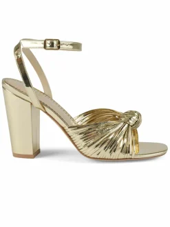 Allegra James Crystal Knot Block Heel Sandals