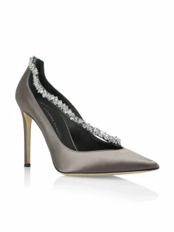 Giuseppe Zanotti Crystal-Embellished Satin Pumps