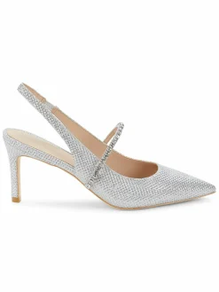 Stuart Weitzman Crystalne Slingback Mesh Pumps