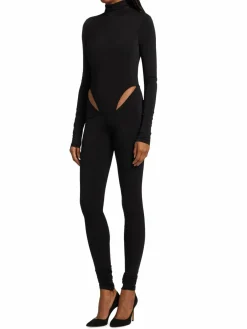 Women LaQuan Smith Cut Out Turtleneck Jumpsuit