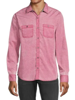 Flag & Anthem Casual Button-Down Shirts|Dalls Long Sleeve Shirt