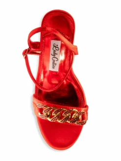 Lady Couture Dance Rhinestone Chain Platform Sandals