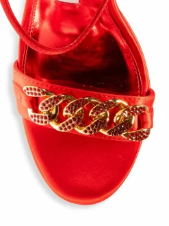 Lady Couture Dance Rhinestone Chain Platform Sandals