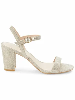 Stuart Weitzman Dancer Textured Block Heel Sandals