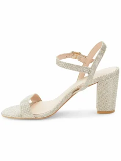 Stuart Weitzman Dancer Textured Block Heel Sandals