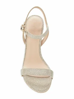 Stuart Weitzman Dancer Textured Block Heel Sandals