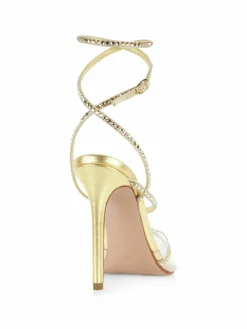 Andrea Wazen Dassy Sunset Leather & Crystal Pumps