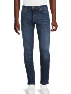 BOSS Jeans|Delaware Slim Mid Rise Jeans Navy