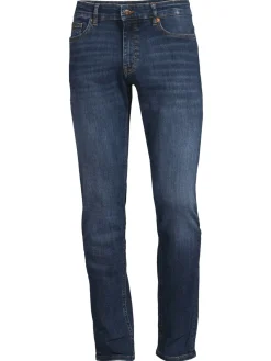 BOSS Jeans|Delaware Slim Mid Rise Jeans Navy