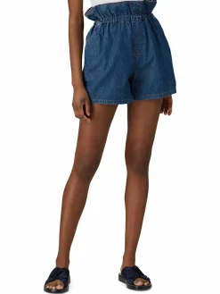 Women Philosophy di Lorenzo Serafini Denim Paper Bag Shorts