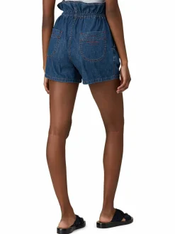 Women Philosophy di Lorenzo Serafini Denim Paper Bag Shorts