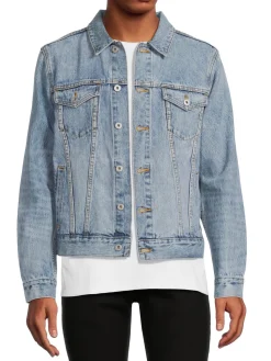 Vince Coats & Jackets|Denim Trucker Jacket
